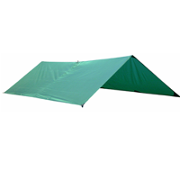 fly tent in lightweight green silicon ripstop nylon